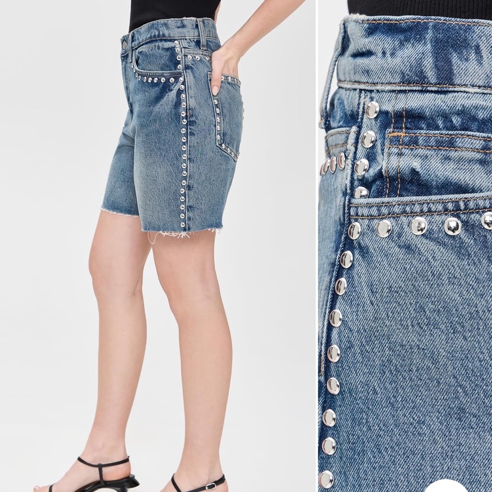 Reformation raye mid rise relaxed jean shorts